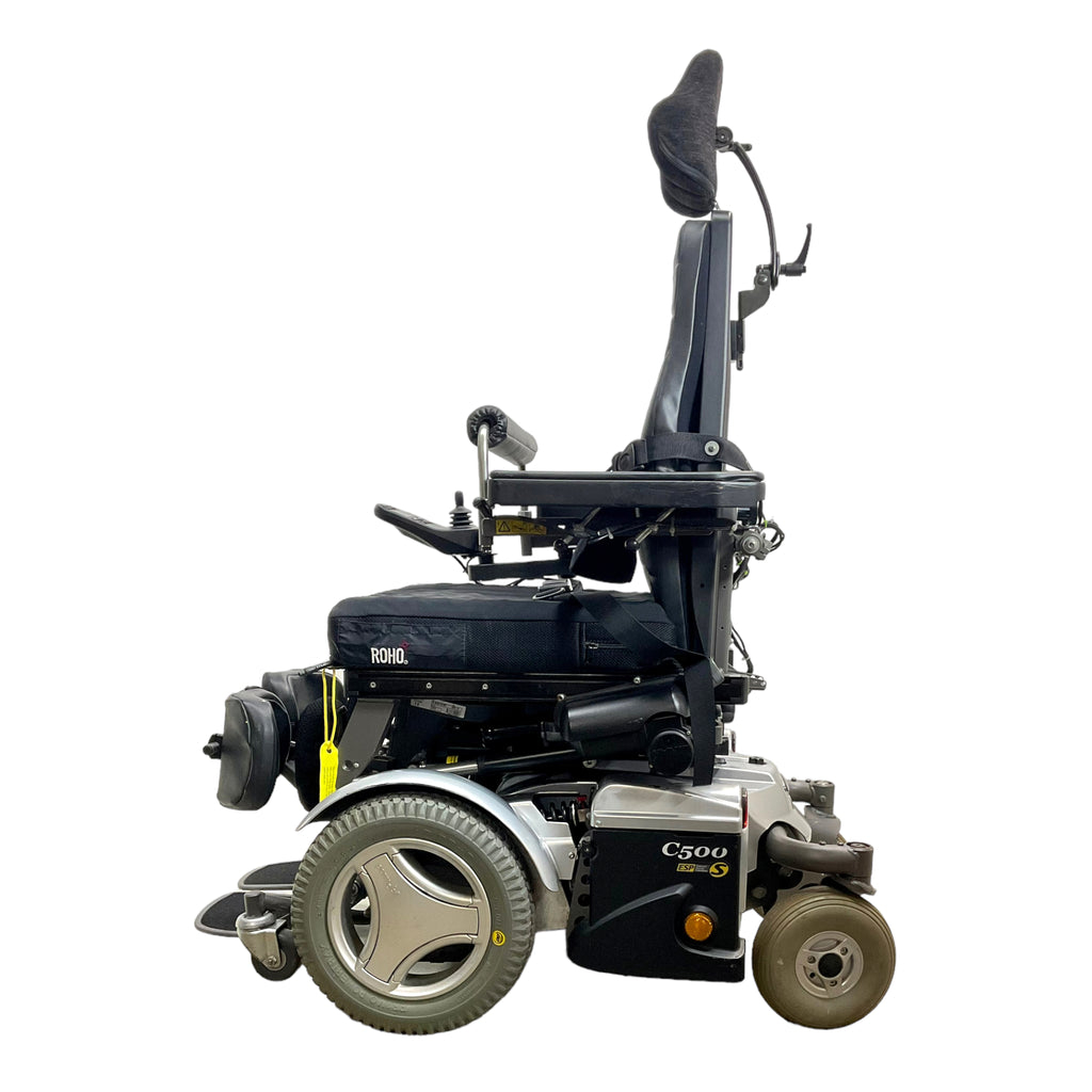 Left profile view of Permobil C500 Vertical Standing power chair
