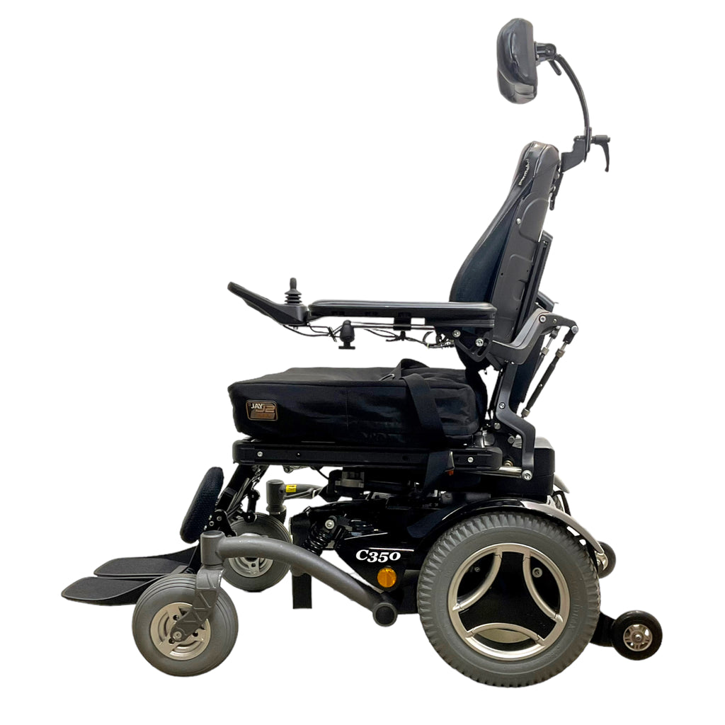 Left profile view of Permobil C350 power chair