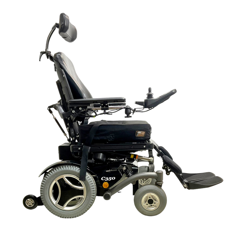 Right profile view of Permobil C350 power chair
