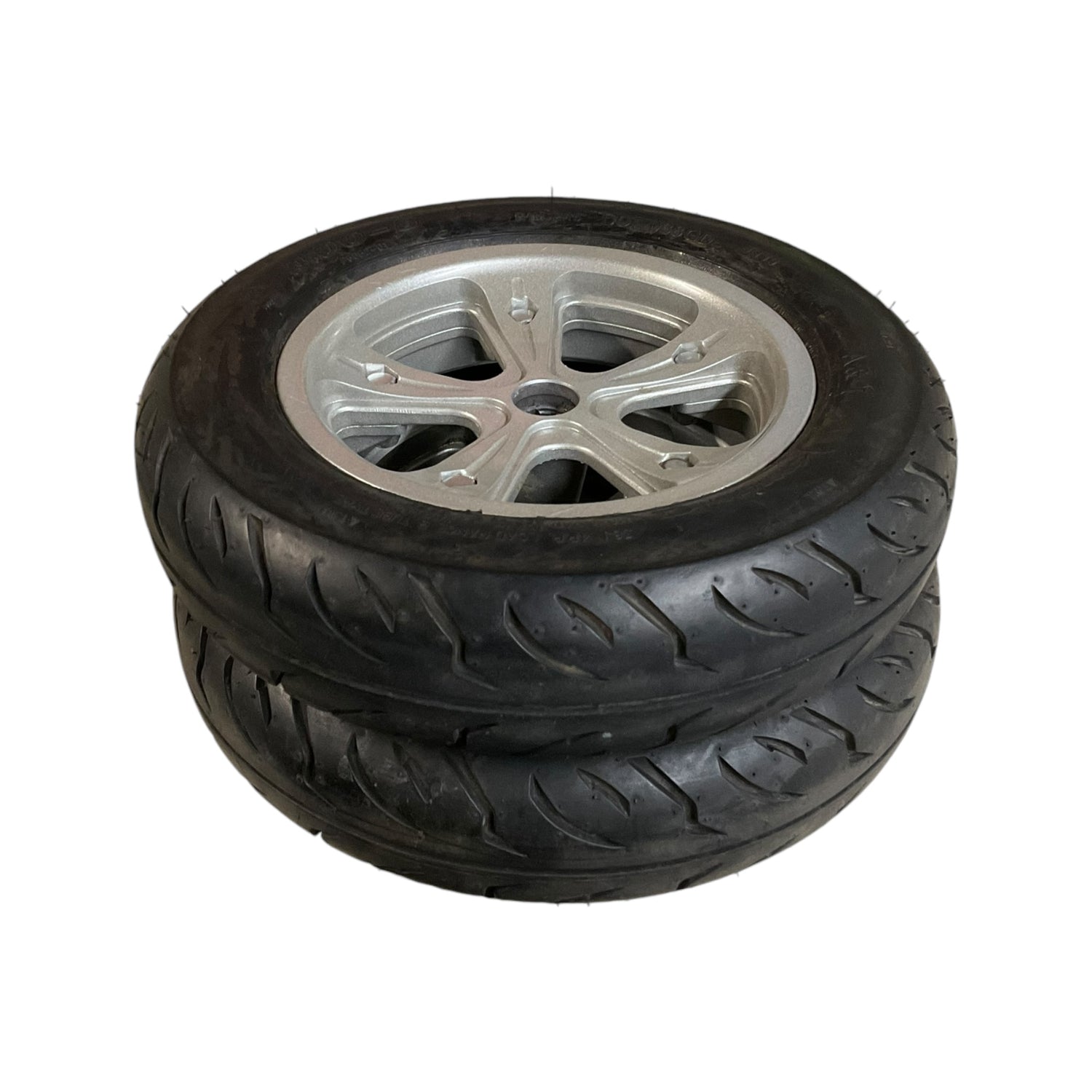 Set of Drive Wheels for Drive Medical Trident HD Power Chair | 14 x 3 | Flat-Free Assembly