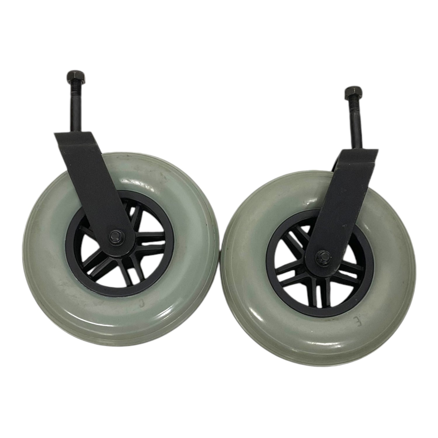 Set of Caster Wheels & Fork Assembly for Pride Jazzy Z11 & Jet 3 Ultra Power Chairs | FRMASMB7492