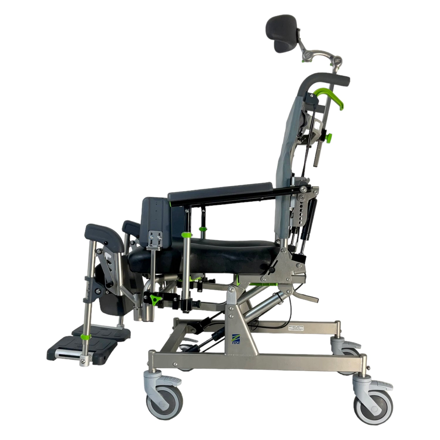 Left profile view of RAZ-AT shower chair