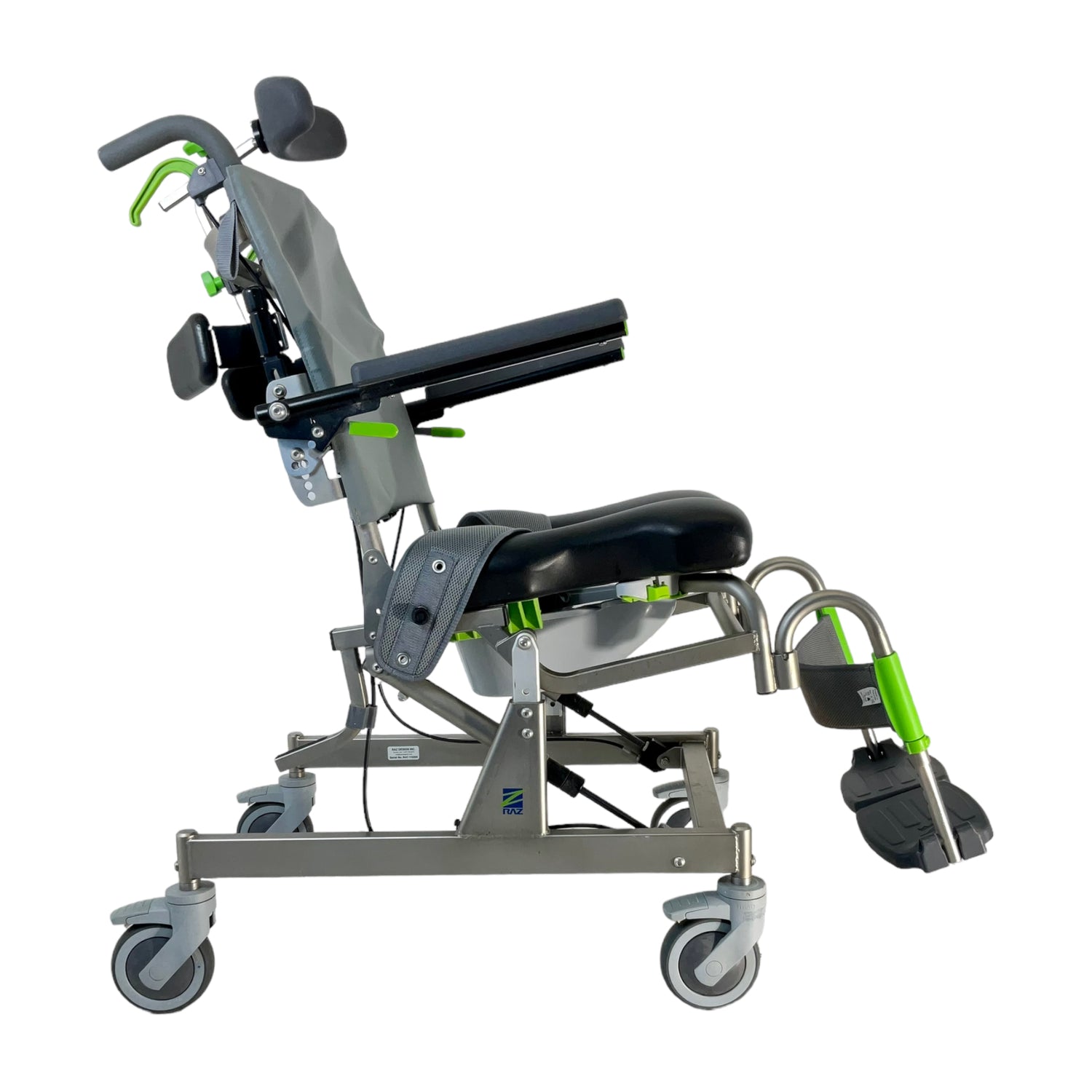 Right profile view of Raz-AT shower chair