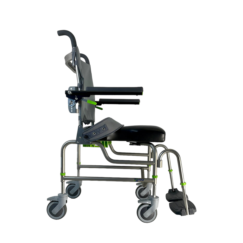 Right profile view of Raz-AP shower chair