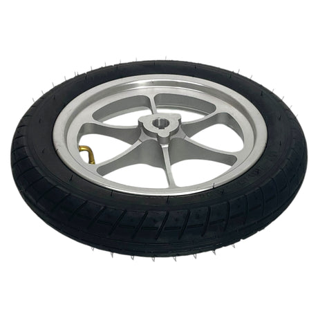 Set of Drive Wheels with Rims for Pride Mobility Jazzy Passport Power Chairs | 12 x 2 in | Pneumatic Air-Filled Tires