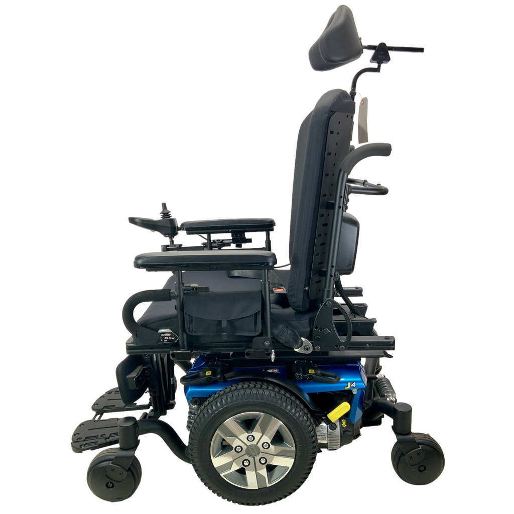 Left side view of Pride Mobility Quantum J4 power chair