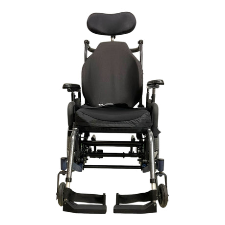 Front View of Quickie Iris Tilt-in-Space Wheelchair