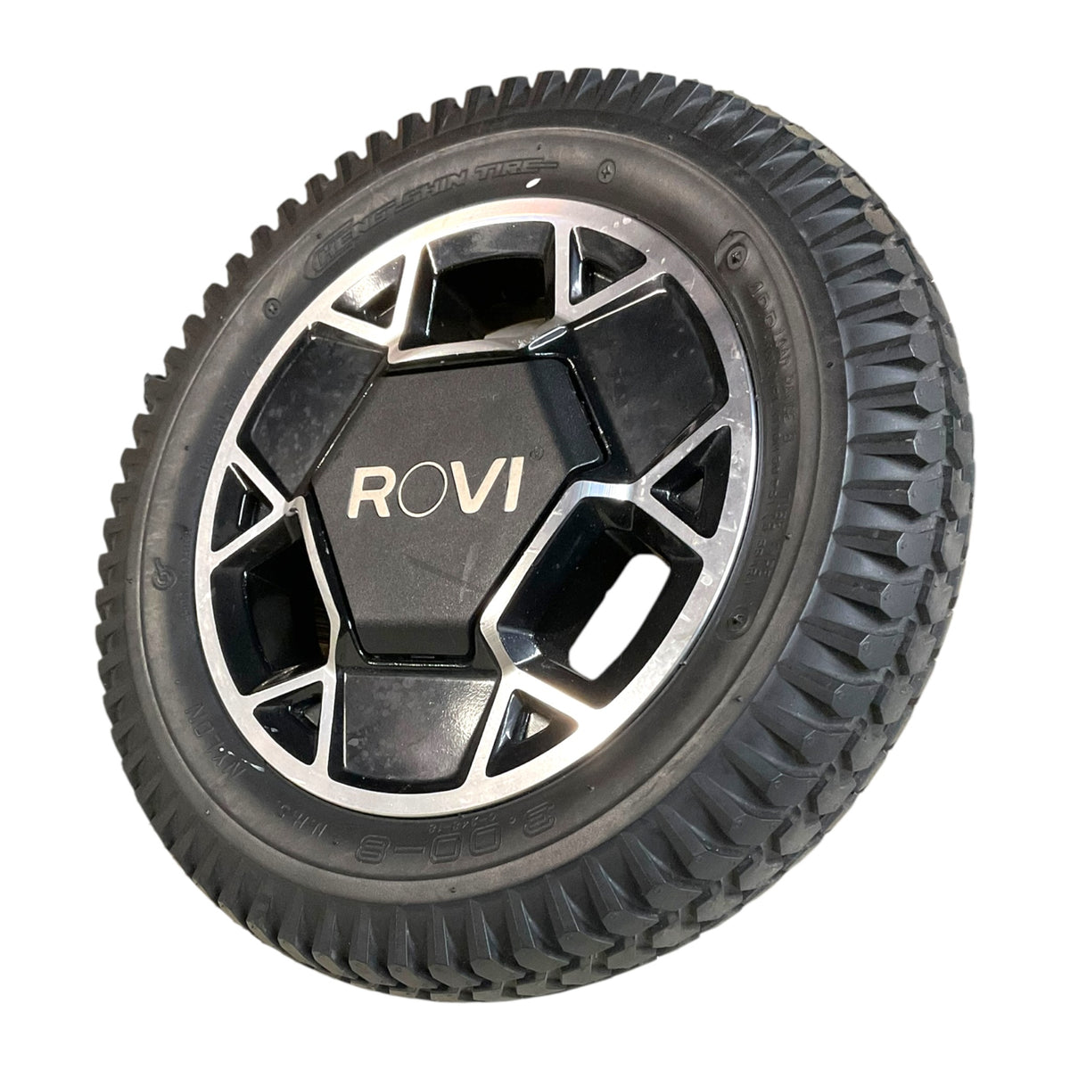 Flat-Free Drive Wheel Assembly for Rovi X3 Power Chairs | 14 x 3 inches