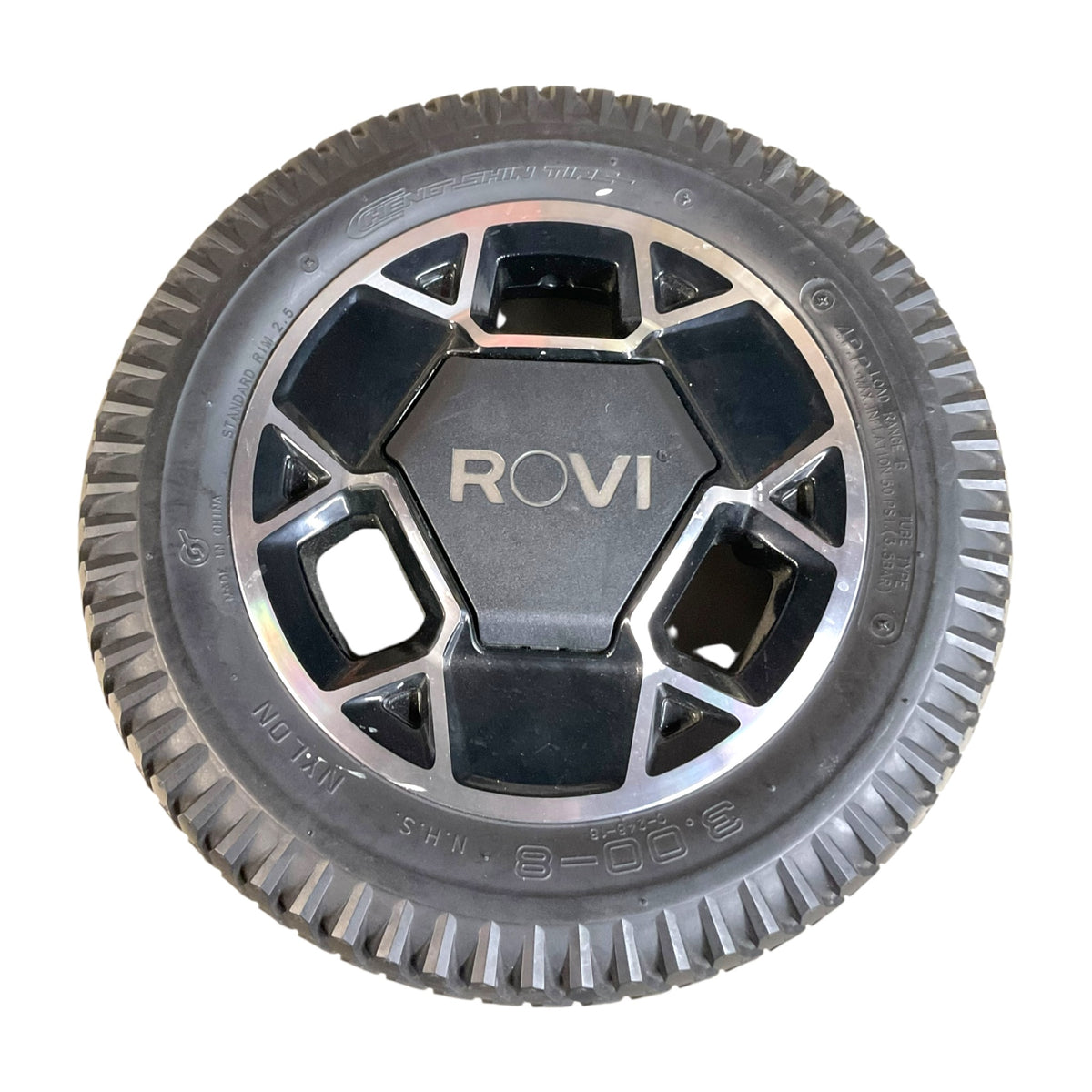 Flat-Free Drive Wheel Assembly for Rovi X3 Power Chairs | 14 x 3 inches