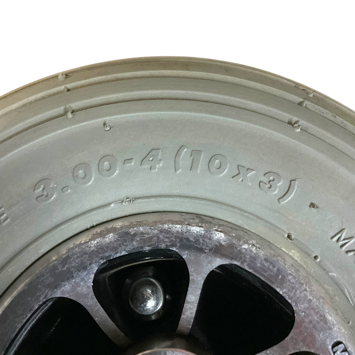 Measurements for Flat-Free Front Wheel Assembly for 3-Wheel Pride Mobility Celebrity X & Legend Scooters