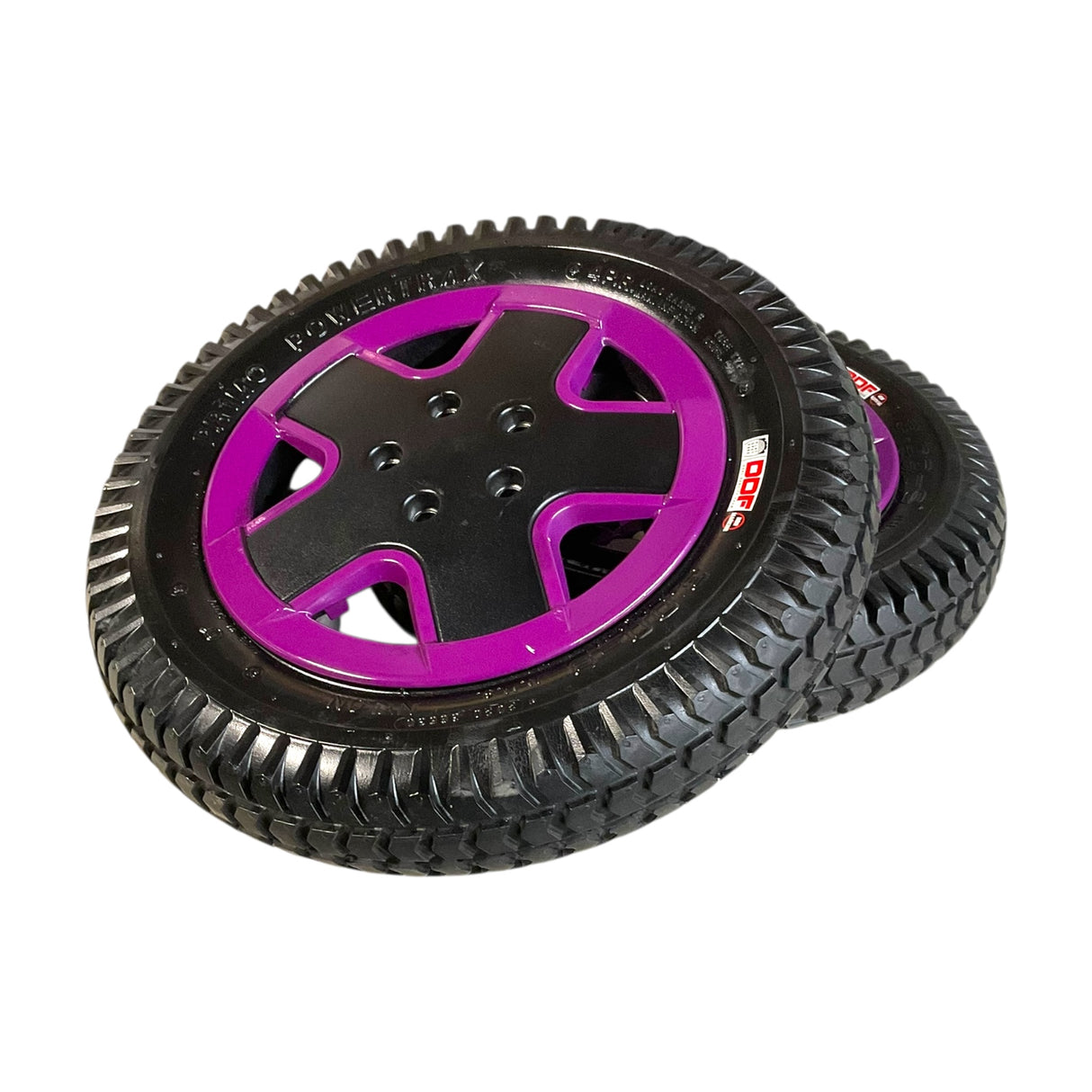 Pair of Flat-Free Drive Wheels for Invacare TDX SP2 Power Chairs | 14" x 3" | 60102669