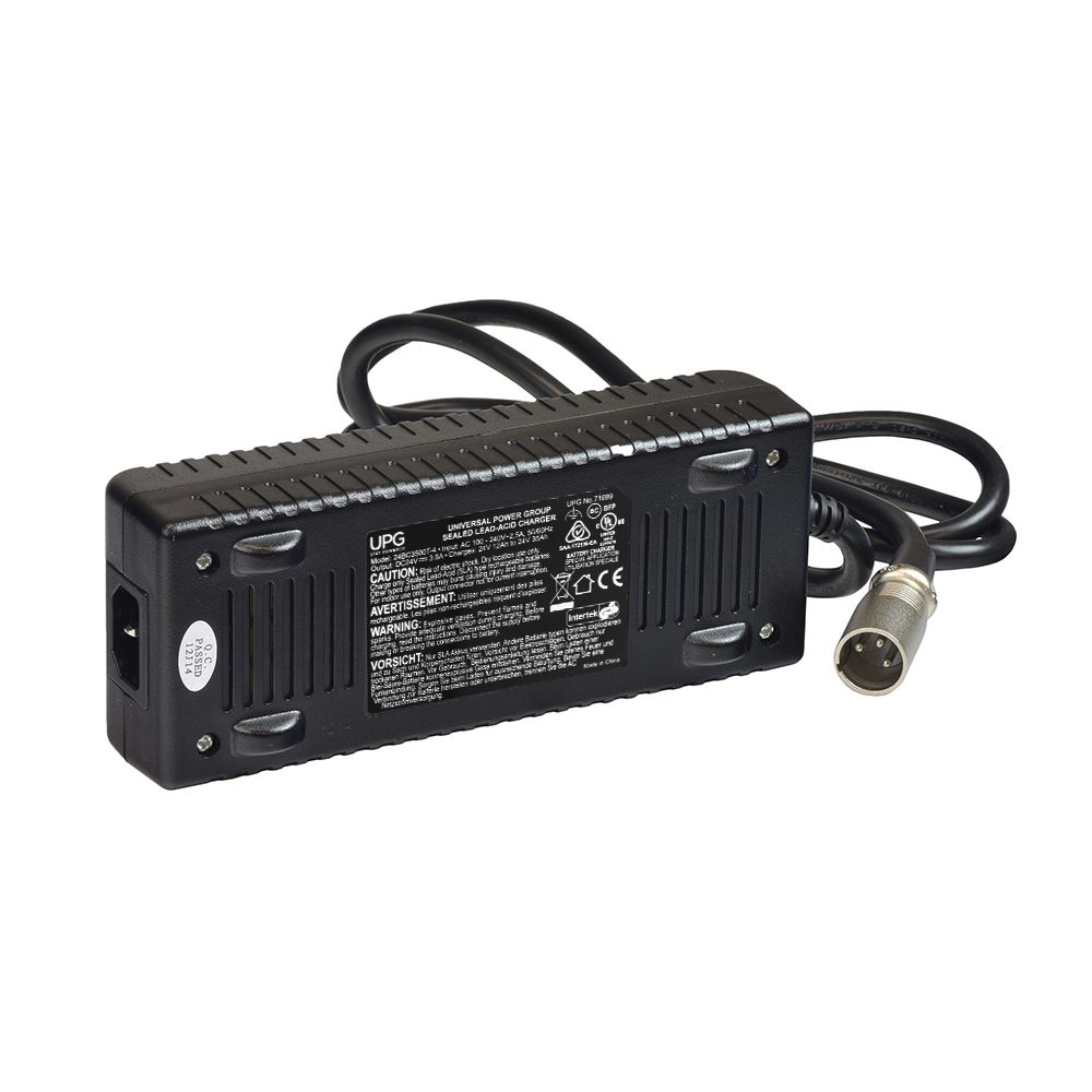 24V 3.5AH 3-Stage AGM Gel Charger for Power Chairs and Mobility Scooters | USA Cord Set | 71699 