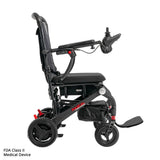 Black Rascal electric wheelchair on a white background