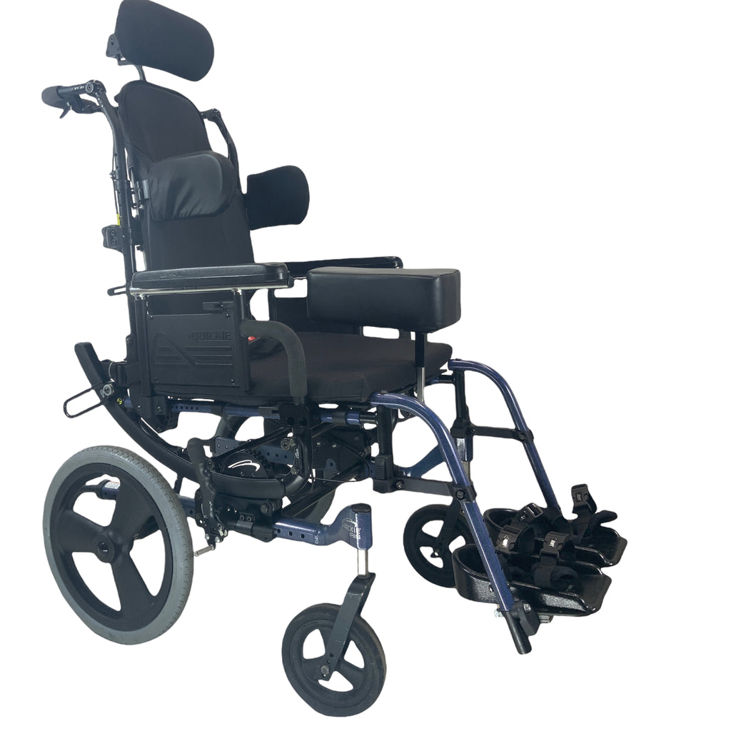 Profile view of Sunrise Medical Quickie Iris Tilt-In-Space Wheelchair
