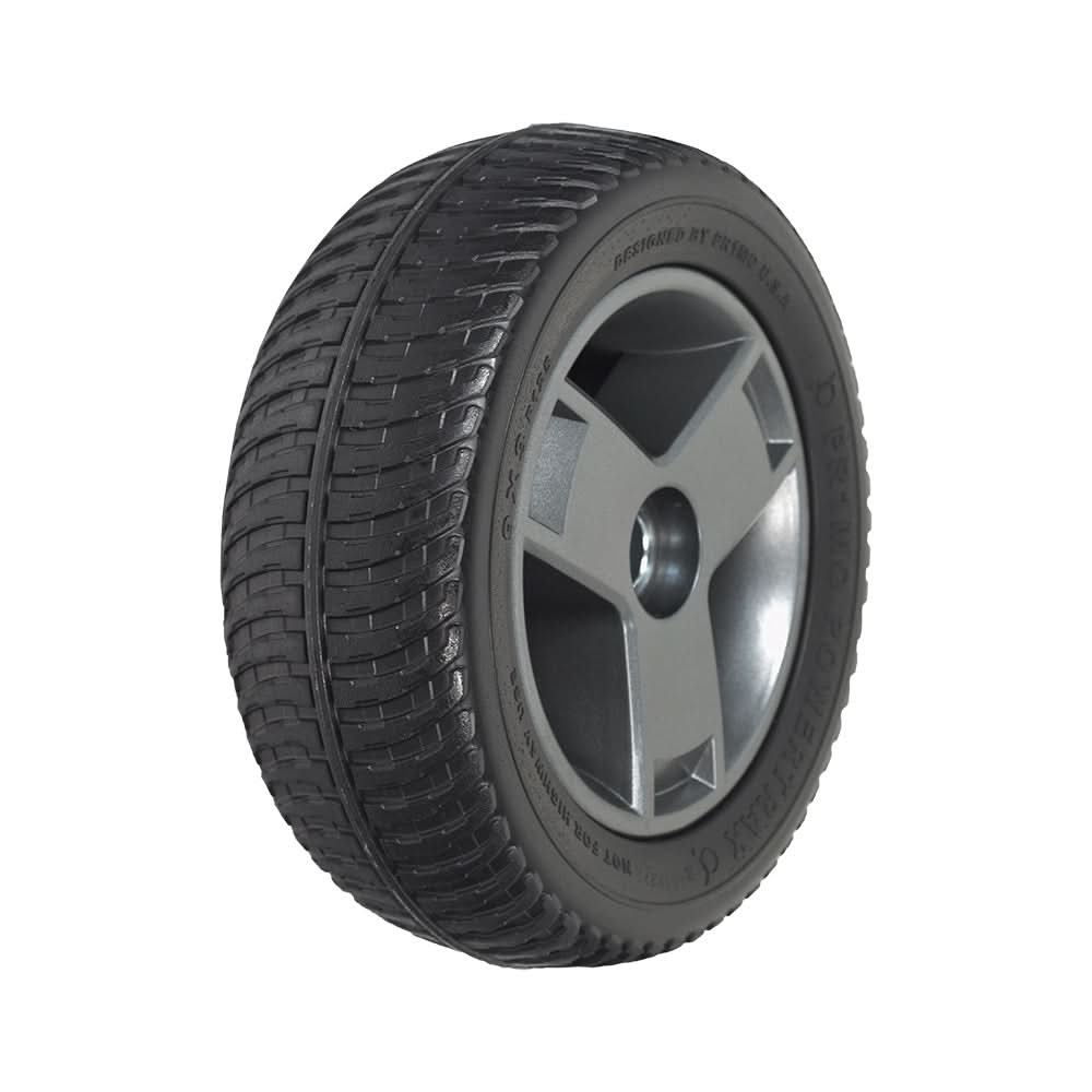 Flat-Free Drive Wheel Assembly for Pride Mobility Go-Chair, Go-Chair MED, & Kozmo Power Chairs | 9 x 3 inches | Pr1mo Powertrax