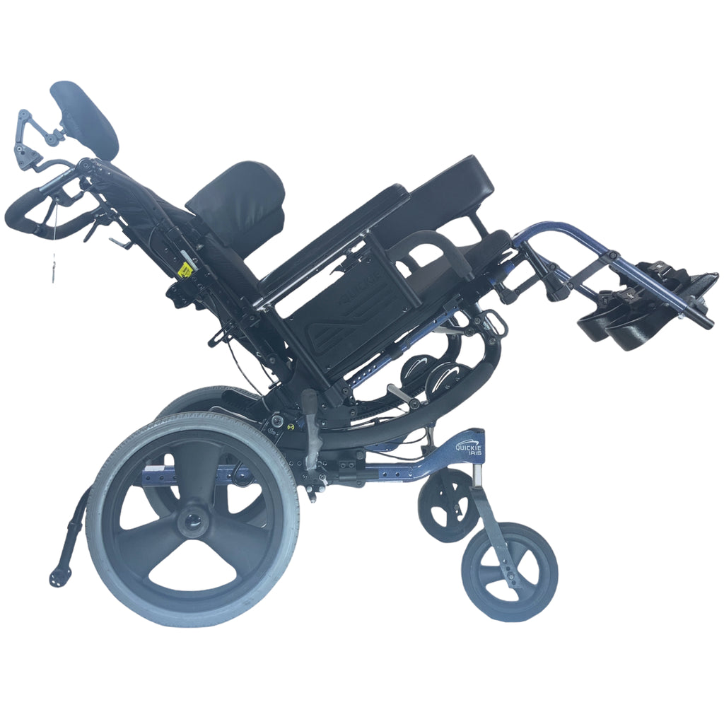 Right side view of Sunrise Medical Quickie Iris Tilt-In-Space Wheelchair
