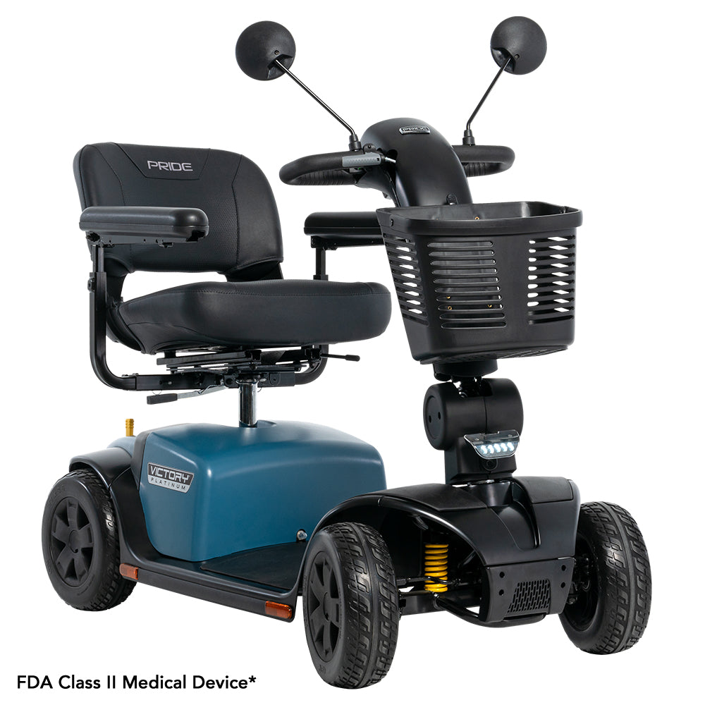 New Pride Mobility Victory Platinum 4-Wheel Full-Size Scooter | 400 LBS Capacity | EZ Turn Technology