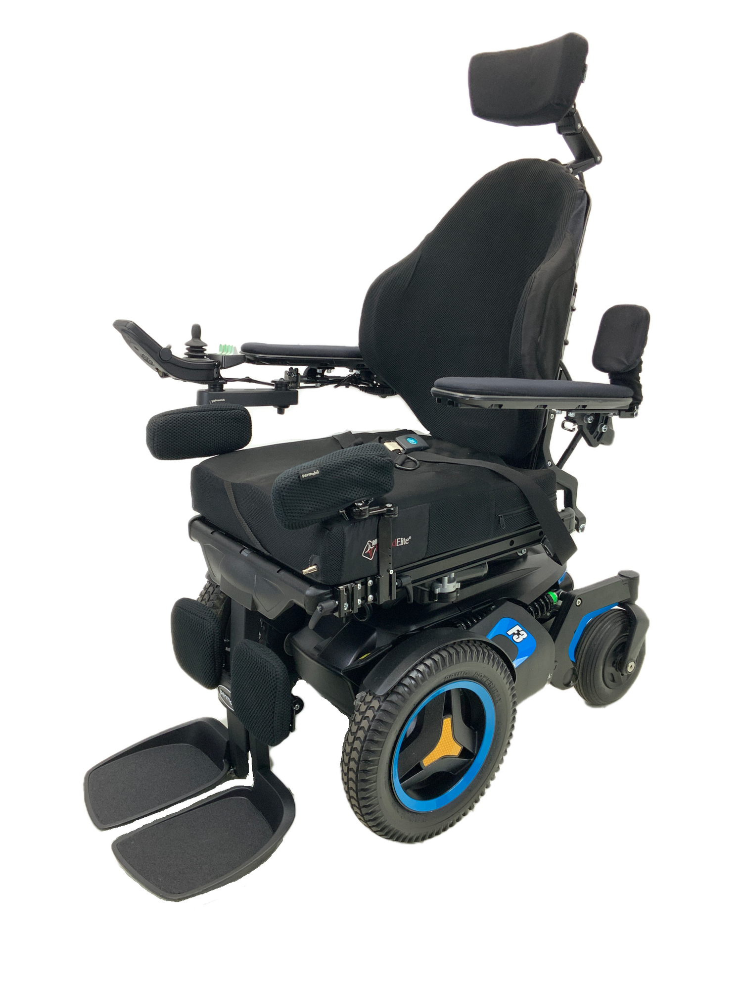2018 Permobil F3 Corpus Power Wheelchair with Seat Elevate, Tilt, Recline & Power Legs | 18" x 20" | Only 37 Miles!!-Mobility Equipment for Less