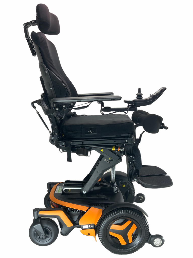 2019 Permobil F3 Rehab Power Chair | 17 x 18 Seat | Tilt, Recline, Power Legs. Leg Extension, Seat Elevate, Anterior Tilt-Mobility Equipment for Less