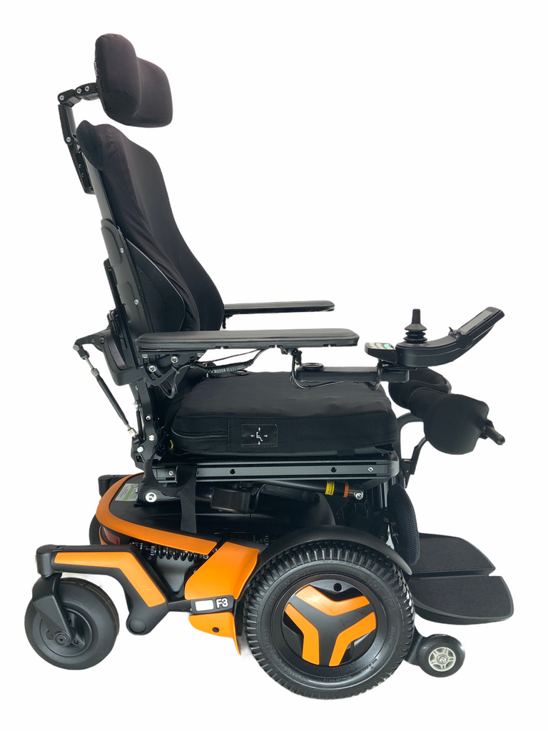 2019 Permobil F3 Rehab Power Chair | 17 x 18 Seat | Tilt, Recline, Power Legs. Leg Extension, Seat Elevate, Anterior Tilt-Mobility Equipment for Less