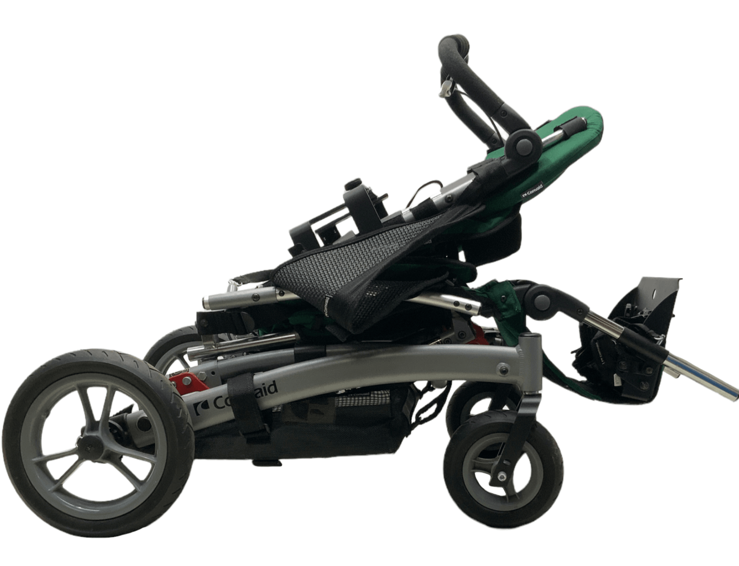 convaid rodeo 14 green pediatric stroller folded