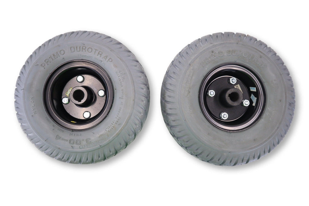 Flat Free Drive Wheels & Tire for Jet 3 Electric Wheelchair | (10" x 3" , 260 x 85) PRIMO Durotrap Replacement Wheel Assembly | WHLASMB1410-Mobility Equipment for Less