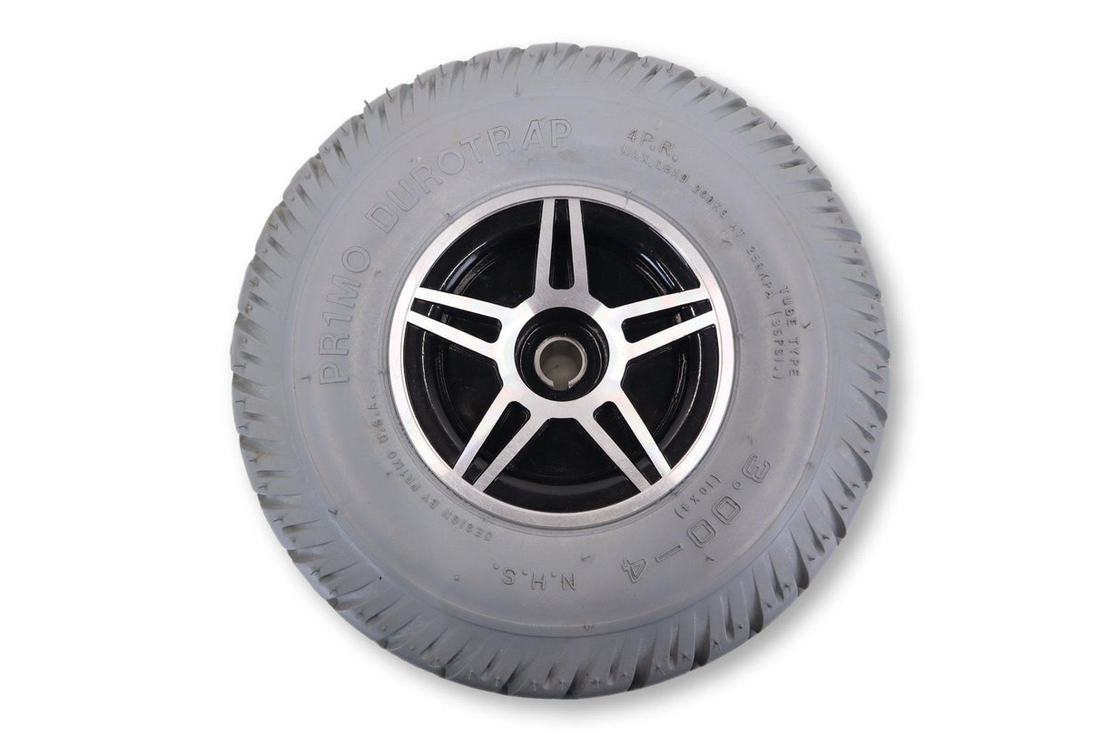Flat Free Drive Wheels & Tire for Jet 3 Electric Wheelchair | (10" x 3" , 260 x 85) PRIMO Durotrap Replacement Wheel Assembly | WHLASMB1410-Mobility Equipment for Less