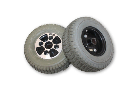 Hoveround MPV 4, MPV 5, Ranger Solo, Shoprider Streamer, Shoprider Sunrunner Power Chair Drive Wheel  | Primo Grande | 9 x 3.5 Inch | Certified Pre-Owned - Mobility Equipment for Less