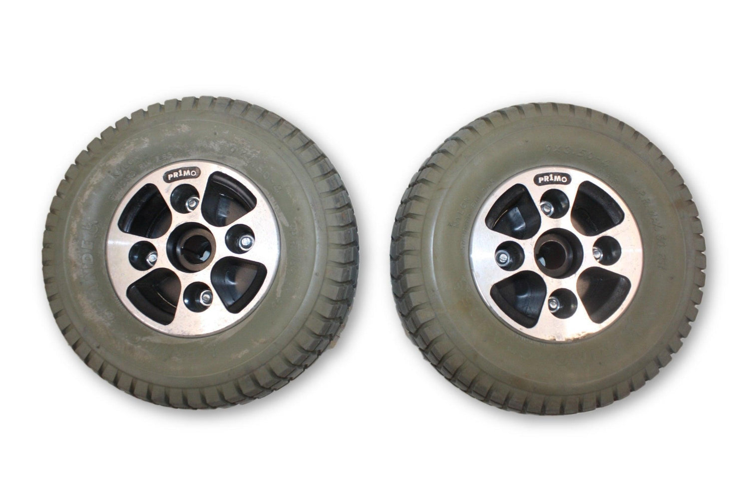 Hoveround MPV 4, MPV 5, Ranger Solo, Shoprider Streamer, Shoprider Sunrunner Power Chair Drive Wheel  | Primo Grande | 9 x 3.5 Inch | Certified Pre-Owned - Mobility Equipment for Less