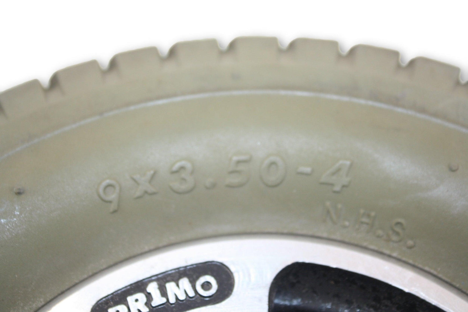 Hoveround MPV 4, MPV 5, Ranger Solo, Shoprider Streamer, Shoprider Sunrunner Power Chair Drive Wheel  | Primo Grande | 9 x 3.5 Inch | Certified Pre-Owned - Mobility Equipment for Less