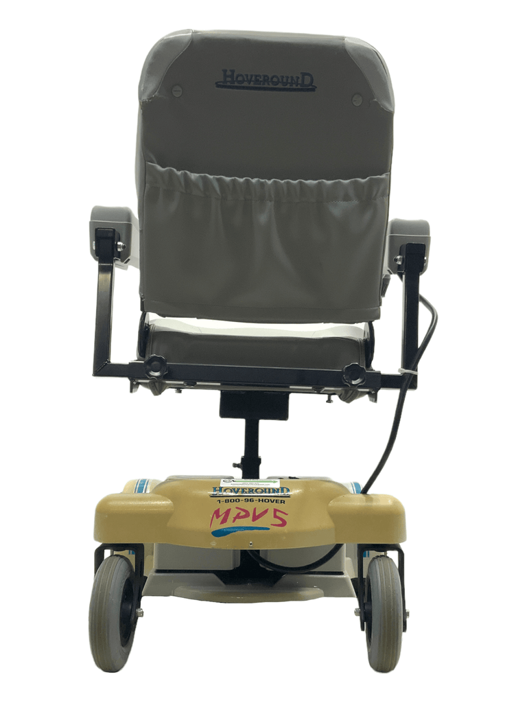 hoveround mpv5 grey power wheelchair rear view