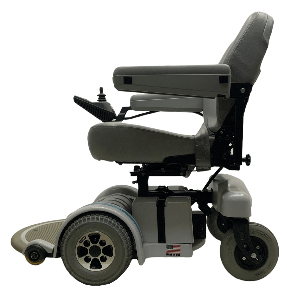 hoveround mpv5 grey standard power wheelchair left side