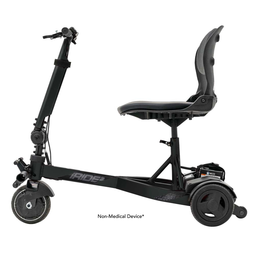Left side profile of iRide2 scooter