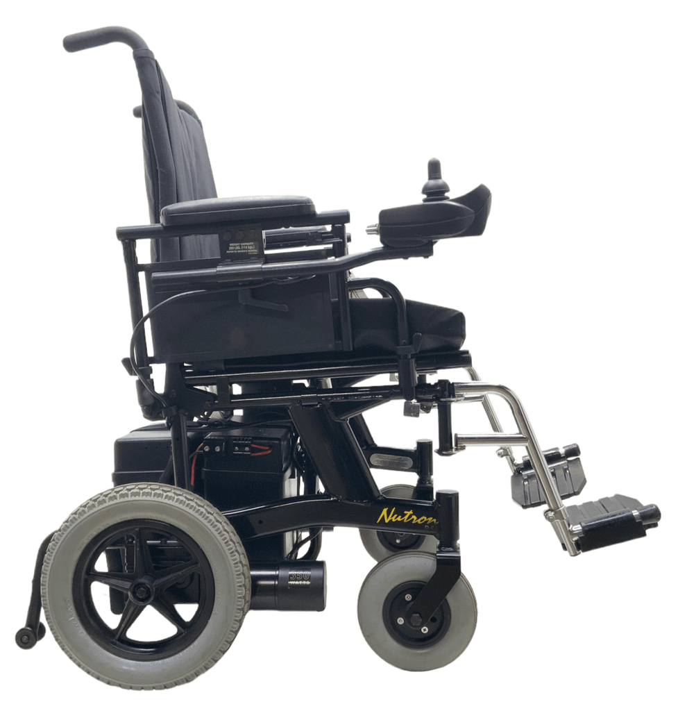 invacare Nutron R51 black power wheelchair right side