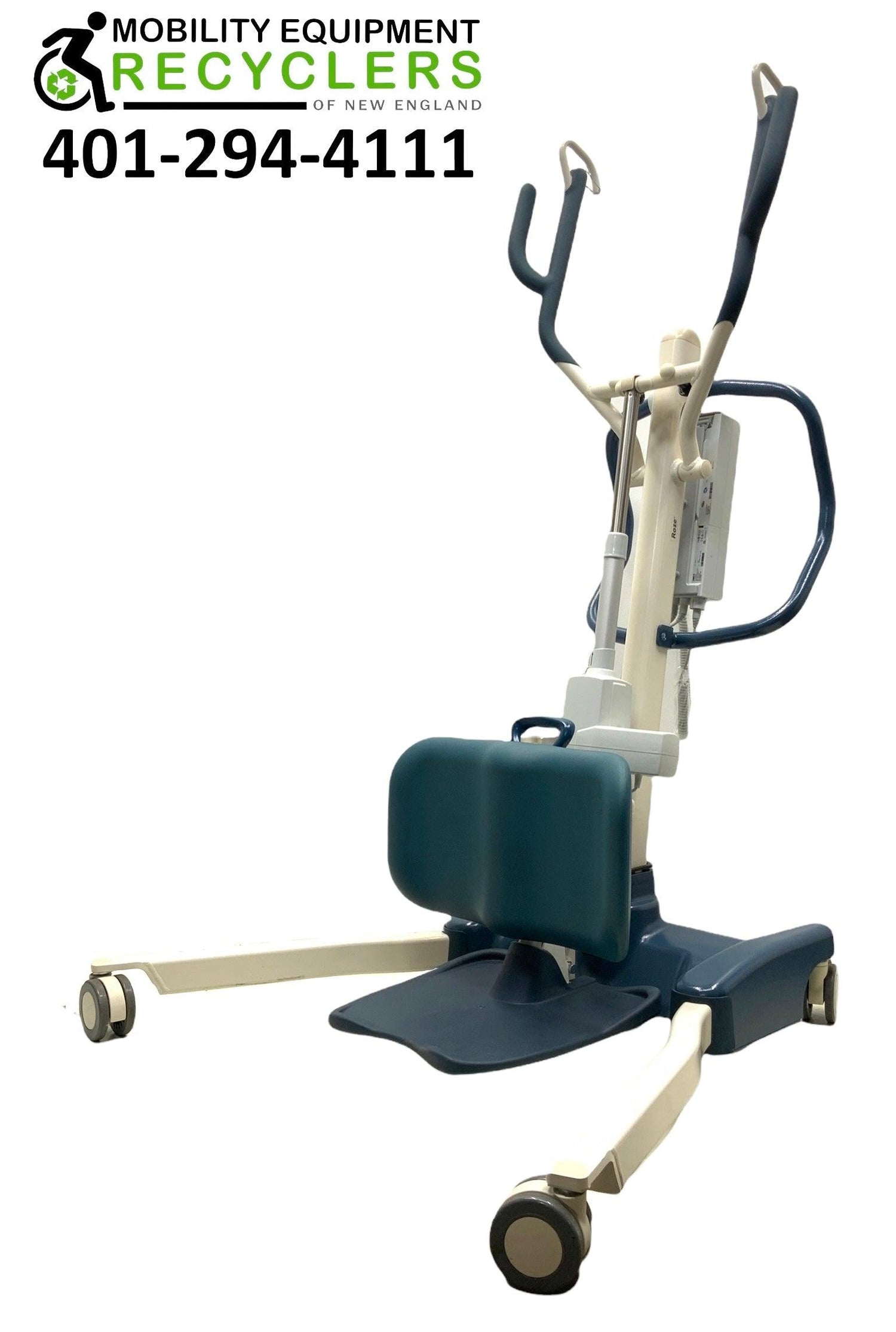 Invacare Roze Electric Patient Lift | 37 - 63.5 Inches | Power Operated Base, Sling Included, Adjustable Knee Pads, Detachable Foot Plate, Locking Casters-Mobility Equipment for Less