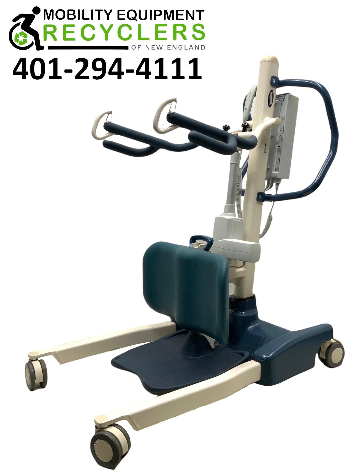 Invacare Roze Electric Patient Lift | 37 - 63.5 Inches | Power Operated Base, Sling Included, Adjustable Knee Pads, Detachable Foot Plate, Locking Casters-Mobility Equipment for Less
