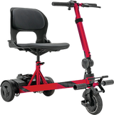 Right side profile of red iRide 2 scooter