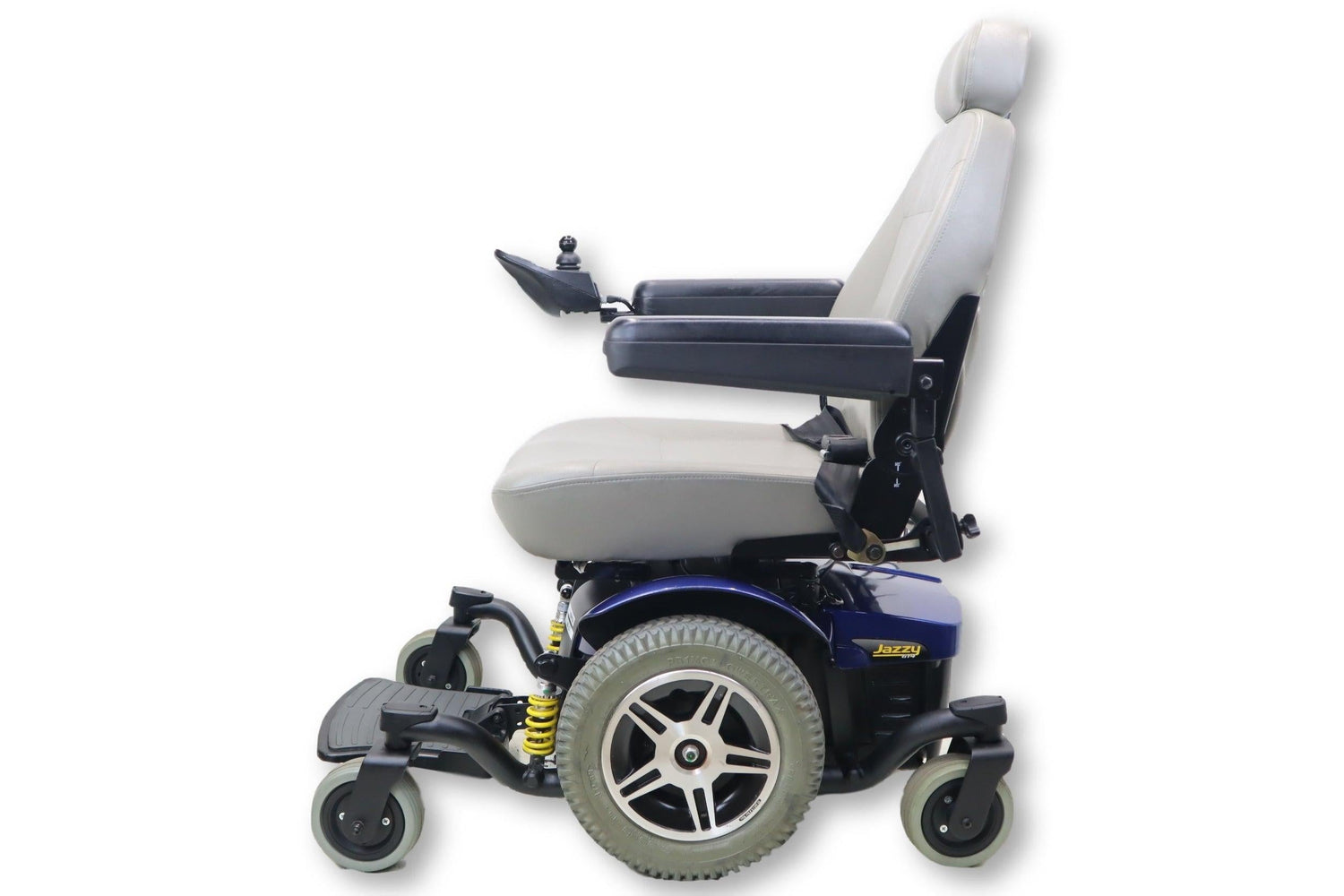 Jazzy 614 Electric Powered Wheelchair | 21" x 20" Seat | Pride Mobility | Sleek Blue Exterior-Mobility Equipment for Less