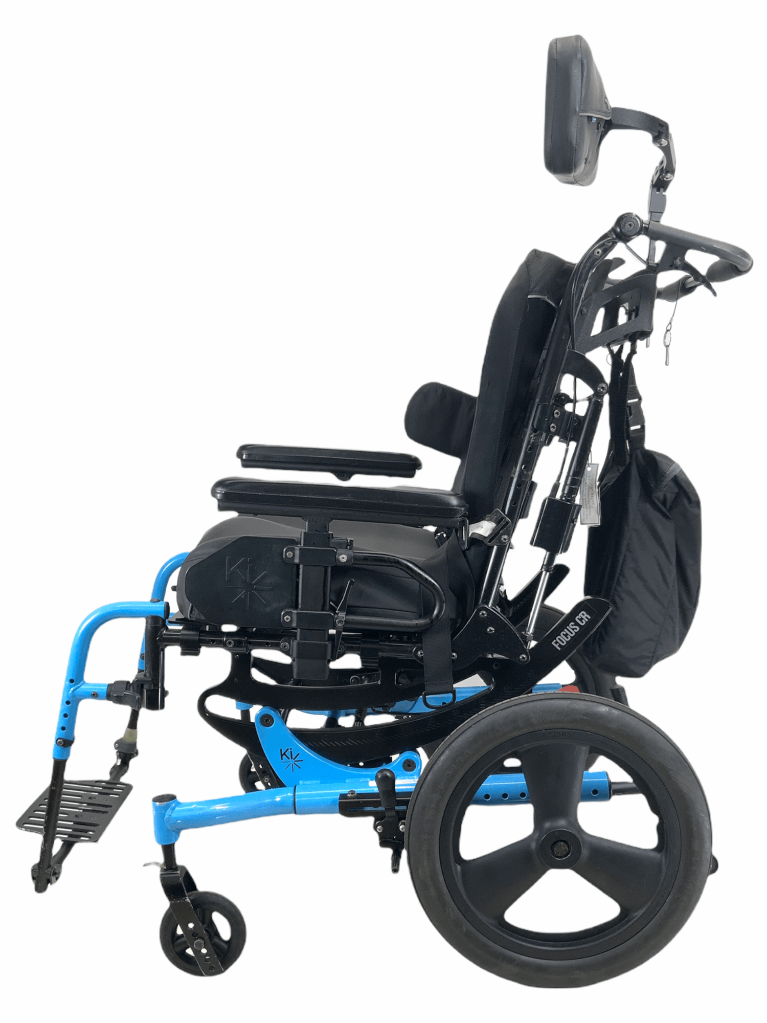 Ki Mobility Focus CR Tilt-In-Space Manual Wheelchair 20" x 17" Seat | -5° - 50° Tilt | Height Adjustable Armrests | Adjustable Headrest-Mobility Equipment for Less