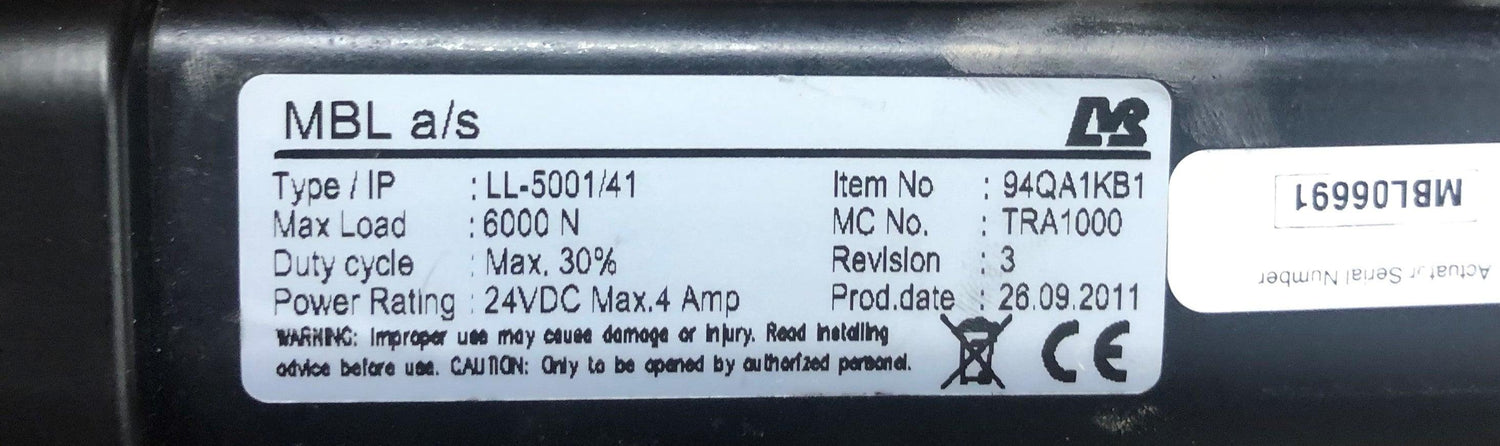 Leg Rest Actuator for Invacare, Quickie, and Pride Mobility Quantum Power Chairs | 94QA1KB1