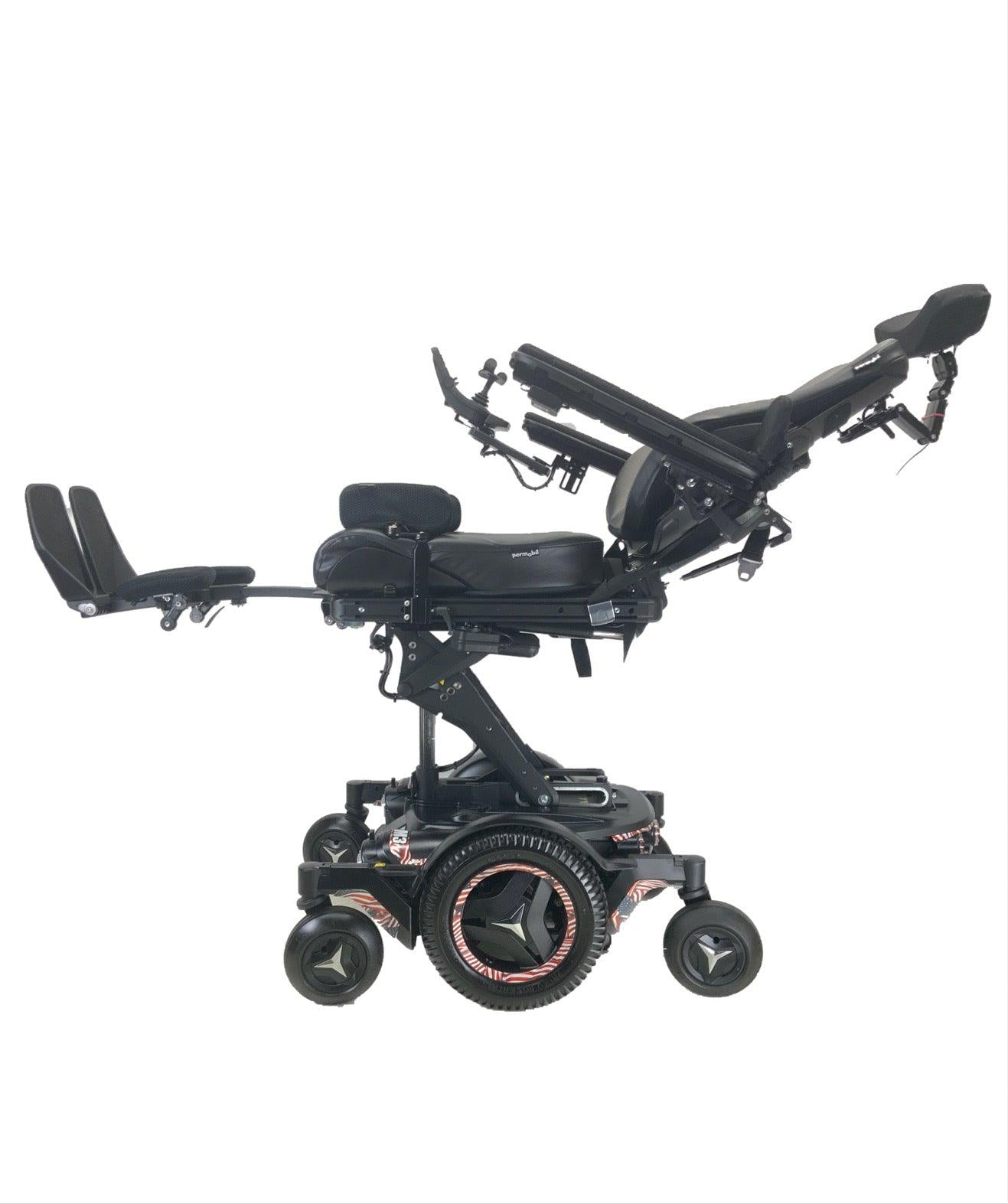 Like New 2019 Permobil M3 Rehab Power Chair | 19" x 21" Seat | Seat Elevate, Tilt, Recline, Power Legs | Only 33 Miles! | American Flag Color Decal Kit-Mobility Equipment for Less