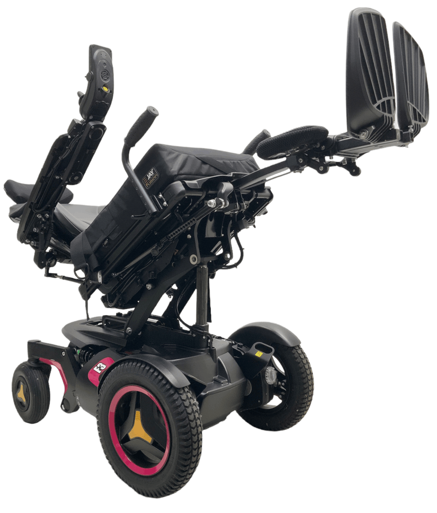 permobil f3 corpus pink power wheelchair tilt leg elevate recline functions