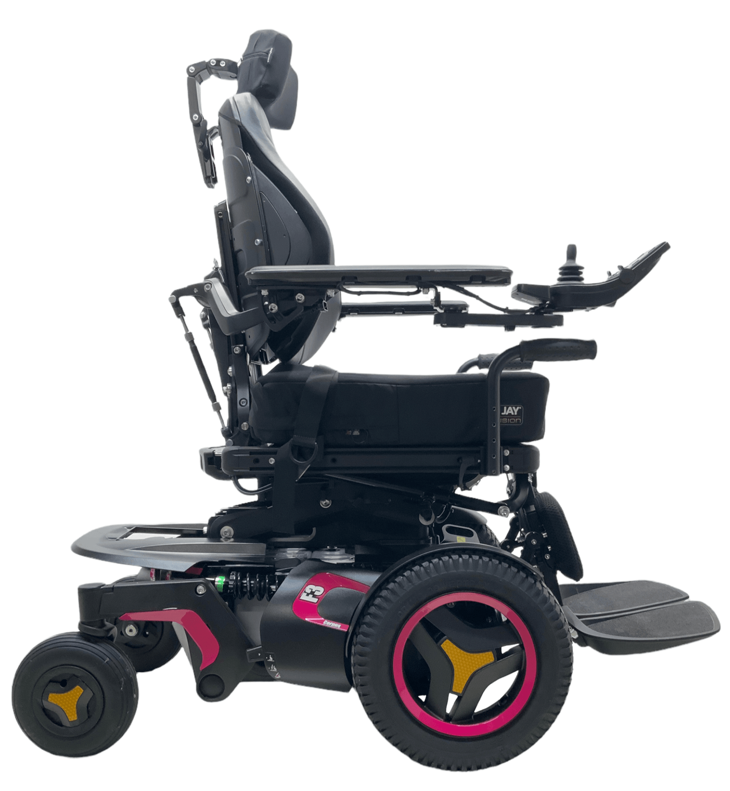permobil f3 corpus pink electric wheelchair right side