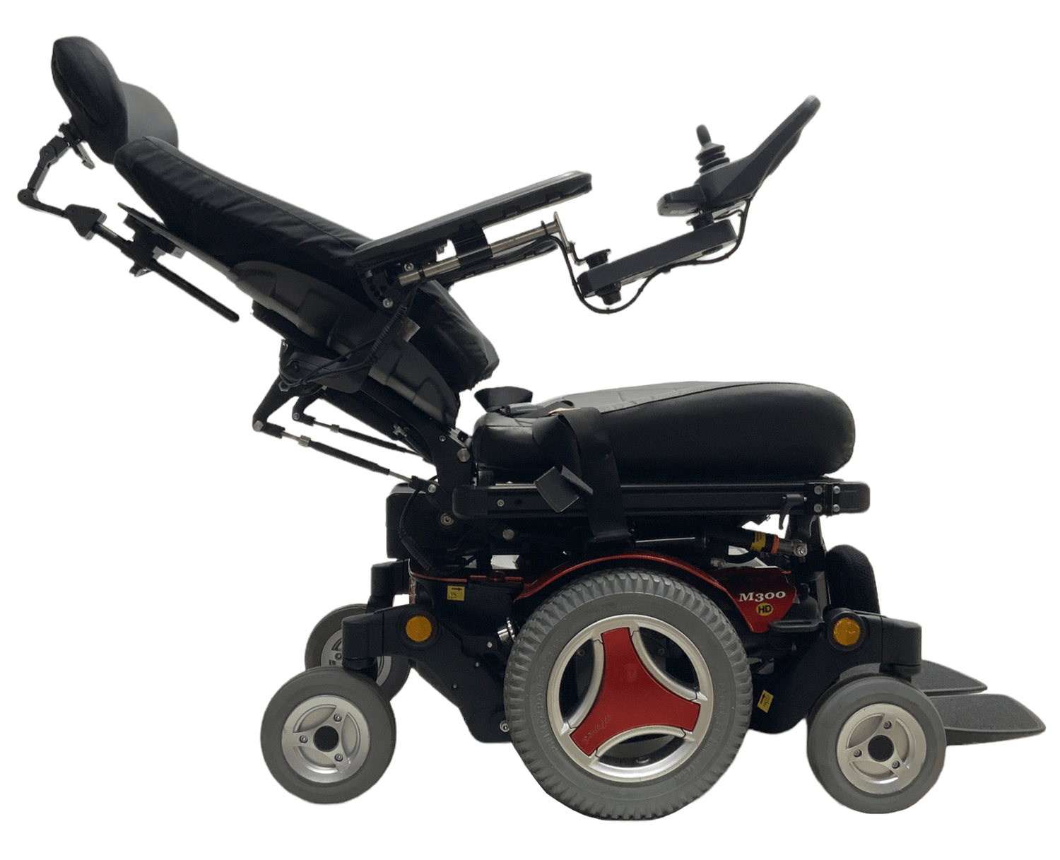 permobil m300 hd heavy duty red power wheelchair recline