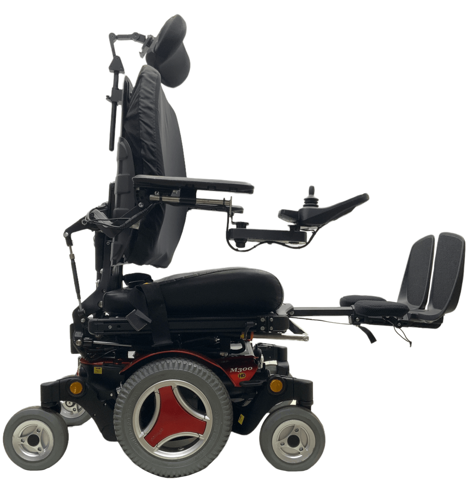permobil m300 hd heavy duty red power wheelchair power legs