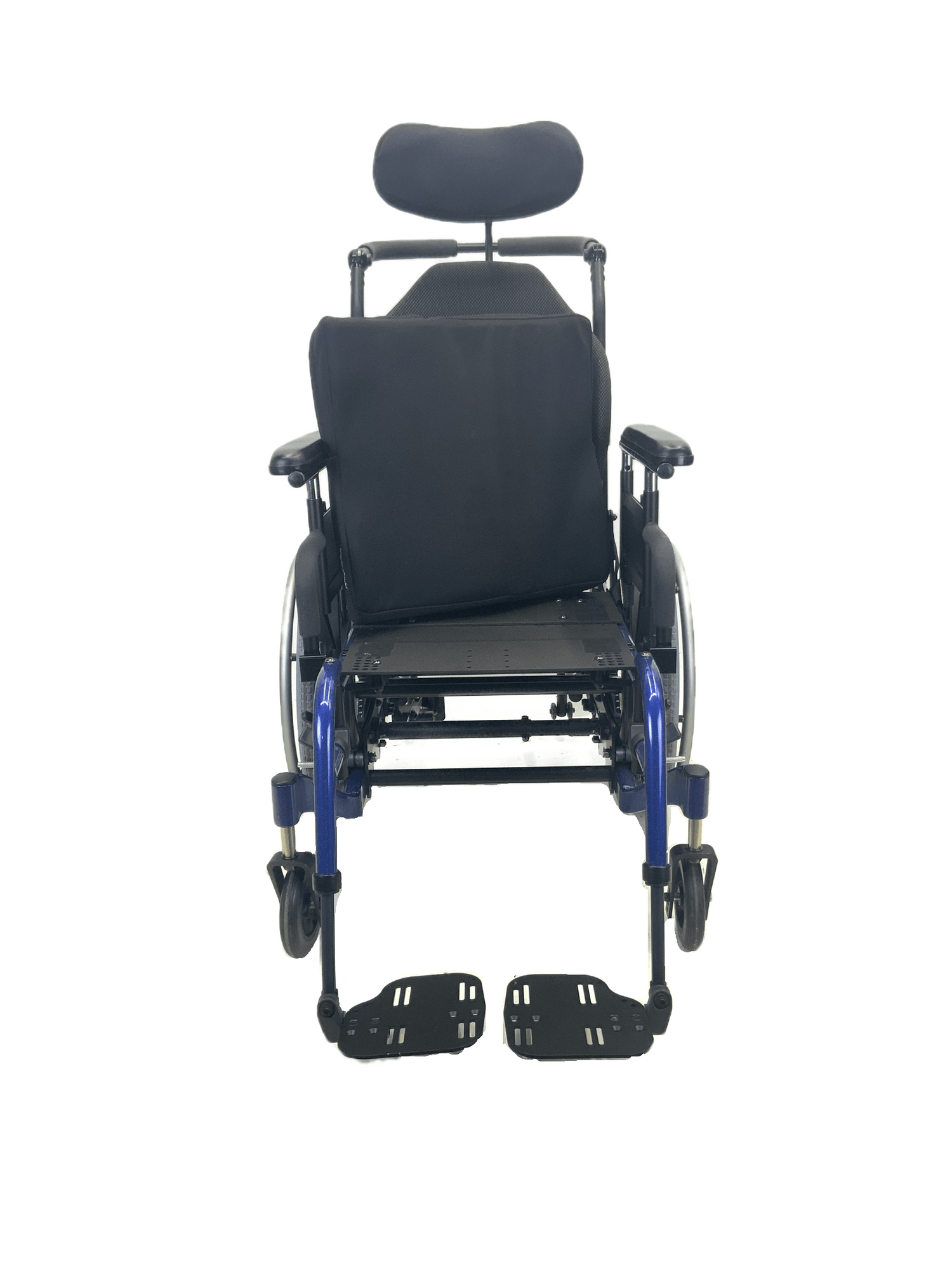 Like New Quickie Iris Tilt-In-Space Manual Wheelchair | 18" x 18" Seat | Seat Belt, Swing-Away Leg Rests, Contoured Backrest, Height Adjustable Push Handles-Mobility Equipment for Less