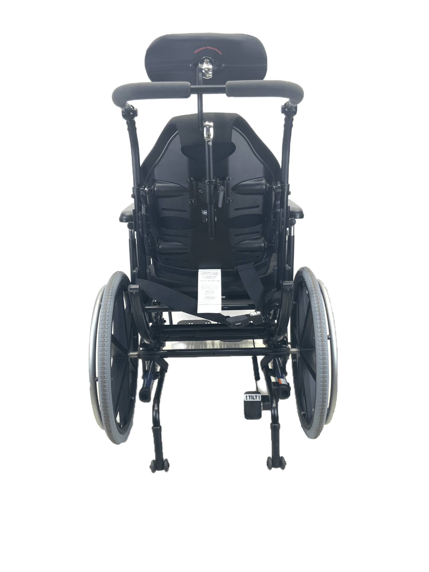 Like New Quickie Iris Tilt-In-Space Manual Wheelchair | 18" x 18" Seat | Seat Belt, Swing-Away Leg Rests, Contoured Backrest, Height Adjustable Push Handles-Mobility Equipment for Less