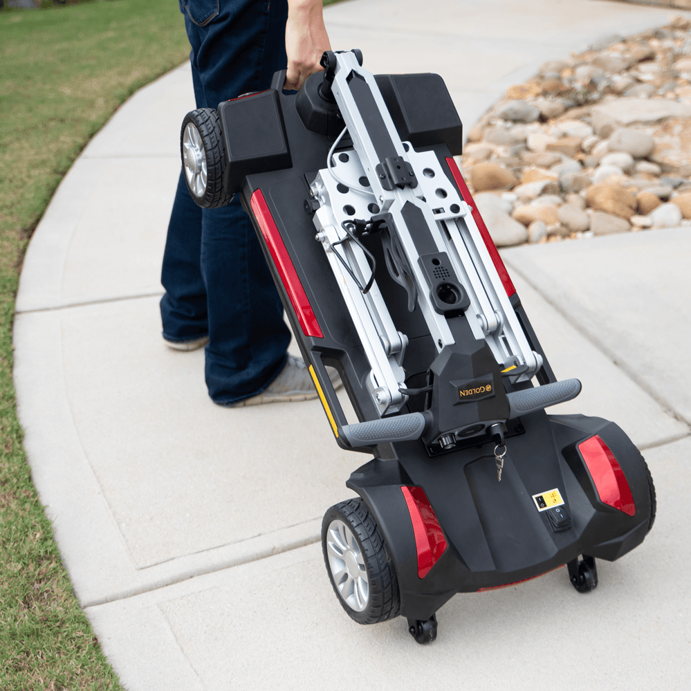 New Golden Technologies Buzzaround Carry On 4-Wheel Folding Mobility Scooter | Max Speed 3.6 MPH | 300 LBS Weight Capacity-Mobility Equipment for Less