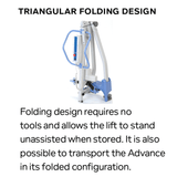 New Hoyer Advance Patient Lift | Foldable & Portable! | 340 LBS Weight Limit-Mobility Equipment for Less