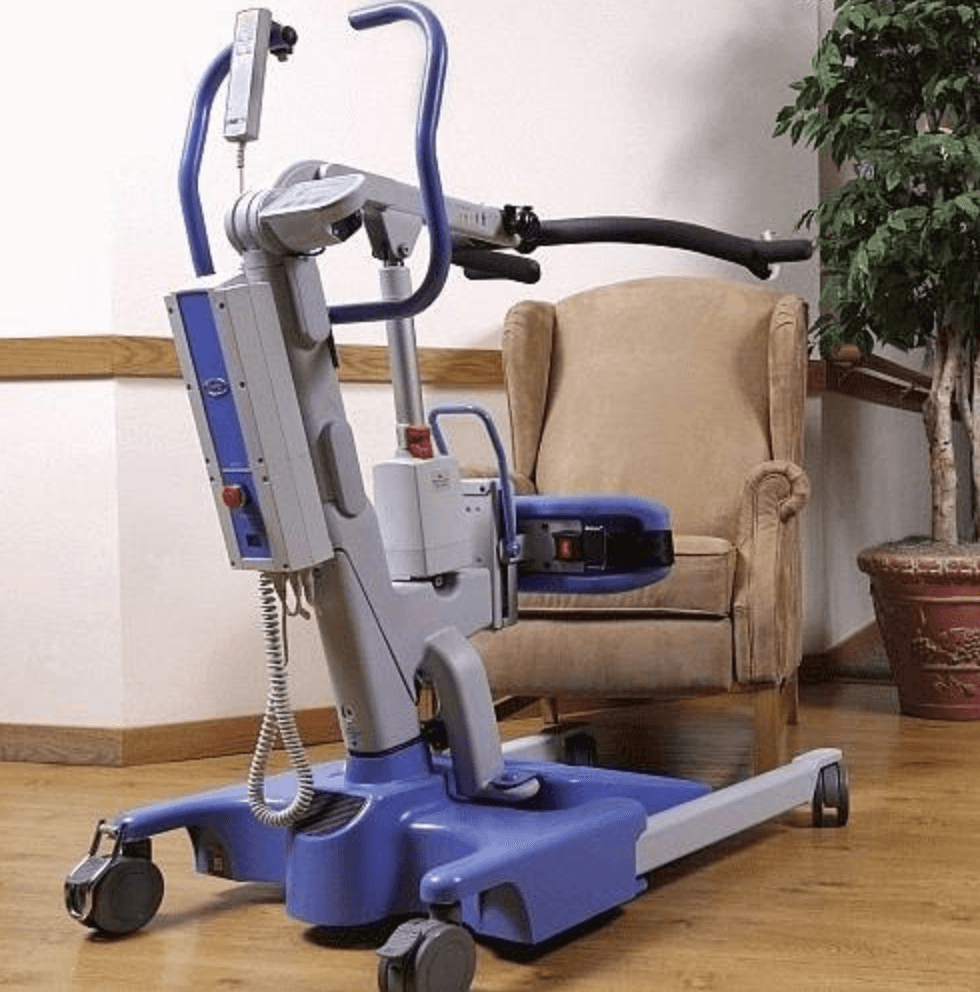 New Hoyer Elevate Stand Assist Patient Lift | 37 - 64.7 Inches | Power Operated Base, Sling Included, Adjustable Knee Pads, Detachable Foot Plate, Locking Casters-Mobility Equipment for Less